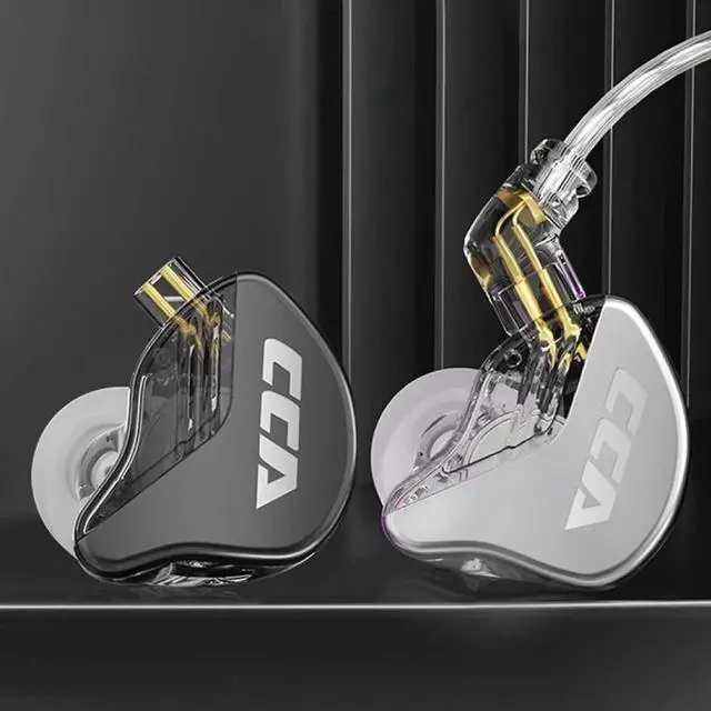 Alt view image 7 of 7 - CRA In Ear Monitor Earphones, Ultra-Thin Diaphragm Dynamic Driver IEM, Wired HiFi Earbuds with Mic, Clear Sound & Deep Bass, Detachable Tangle-Free Cable for Music, Gaming and Stage Monitoring