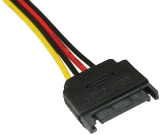 Alt view image 7 of 7 - 2-Pack 8 Inch 4 Pin Floppy Drive to 15 Pin SATA Male Power Cable, 4Pin Floppy Connector to SATA 15Pin Power Adapter Wire for PC Hard Drive, SSD Storage Power Supply