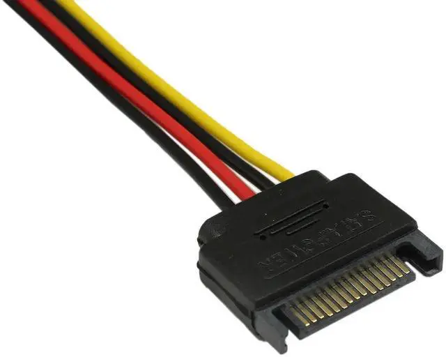 Alt view image 4 of 7 - 2-Pack 8 Inch 4 Pin Floppy Drive to 15 Pin SATA Male Power Cable, 4Pin Floppy Connector to SATA 15Pin Power Adapter Wire for PC Hard Drive, SSD Storage Power Supply