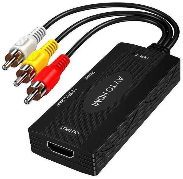 Alt view image 6 of 7 - 1080P RCA to HDMI Converter, AV to HDMI Video Audio Adapter, Supports 1080P Resolution, Good Heat Dissipation, Compatible with Surveillance Camera, Set-Top Box for TV, Monitor and Projector