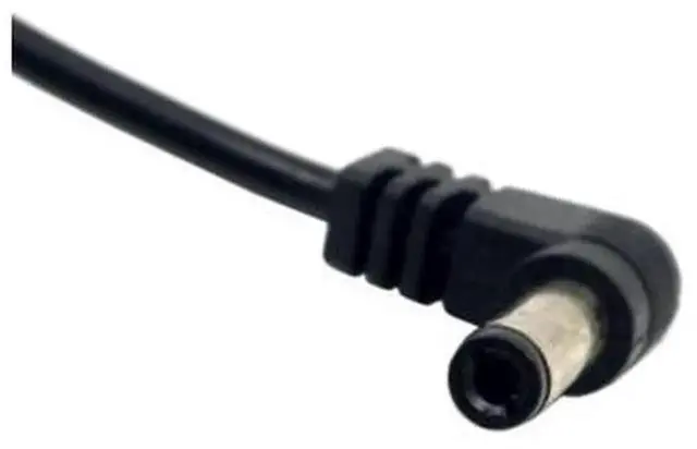 Alt view image 3 of 3 - 60cm Right Angled 90 Degree DC Power Cable, 5.5x2.1mm / 5.5x2.5mm Male to Male DC Plug Cord, L-Type DC Power Extension Cable for CCTV Camera, LED Strip, Router and DC Powered Equipment