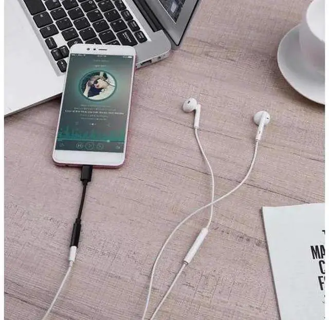 Alt view image 2 of 5 - USB-C to 3.5mm Audio Jack Adapter Cable, Type C to 3.5mm Aux Headphone Cord, Type-C Audio Aux Converter Compatible with Android Smartphones, Type-C Devices, Headphones, Earphones