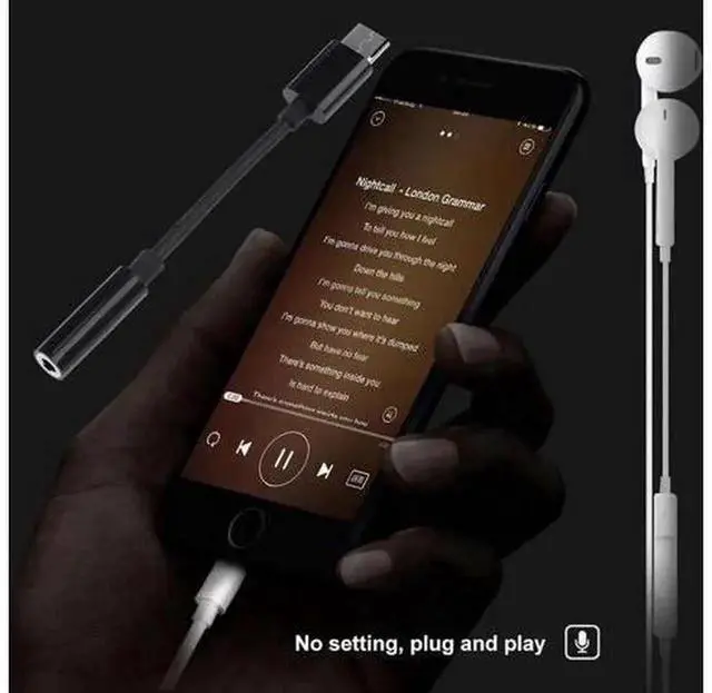 Alt view image 3 of 5 - USB-C to 3.5mm Audio Jack Adapter Cable, Type C to 3.5mm Aux Headphone Cord, Type-C Audio Aux Converter Compatible with Android Smartphones, Type-C Devices, Headphones, Earphones