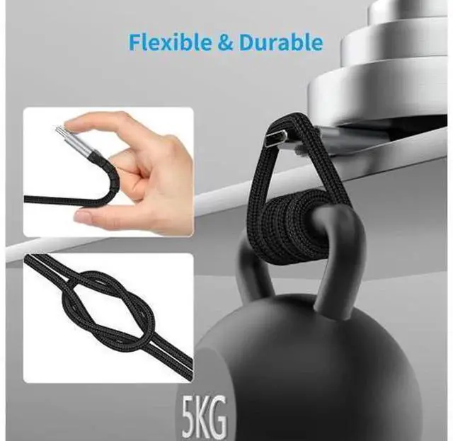 Alt view image 6 of 7 - 6 Inch USB C to C Cable 2 Pack, Braided Short USB-C Charging Cord, Fast Charge USBC Cable Compatible with iPhone 15 Series, Samsung Galaxy S23 Ultra, Google Pixel All USB-C Devices