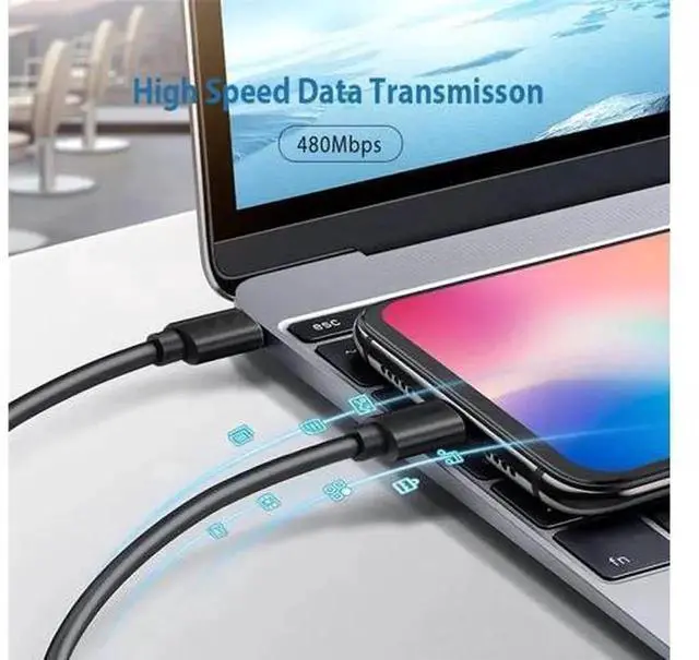 Alt view image 4 of 5 - USB C to USB C Fast Charging Cable, Quick Charge 4.0 Type C Charger Cord Compatible with Nintendo Switch, Samsung Galaxy Note10, S10 Plus, All USB-C Devices