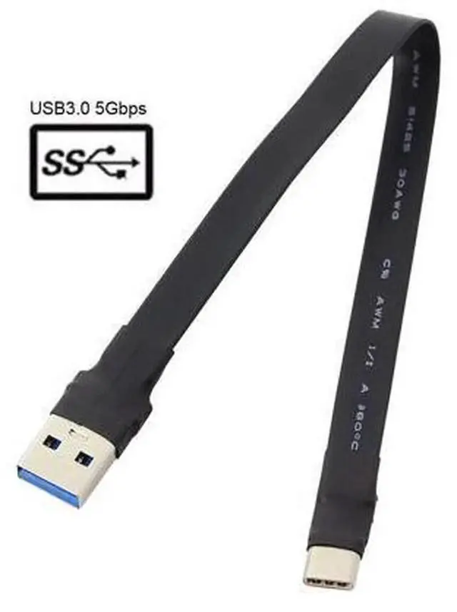 Alt view image 2 of 5 - 20cm USB 3.1 Type C Male to USB 3.0 Data Cable, USB-C to USB A Cord, High Speed Transfer & Charging Cable Compatible with Laptops, Tablets, Smartphones