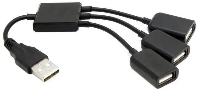 Alt view image 3 of 7 - USB 2.0 3-Port Hub Expansion Cable, 480Mbps Bus-Powered Multi-Port USB Splitter, Portable USB Expander for Laptop, Notebook, PC, Mouse, Keyboard, USB Flash Drive and Other USB Peripherals