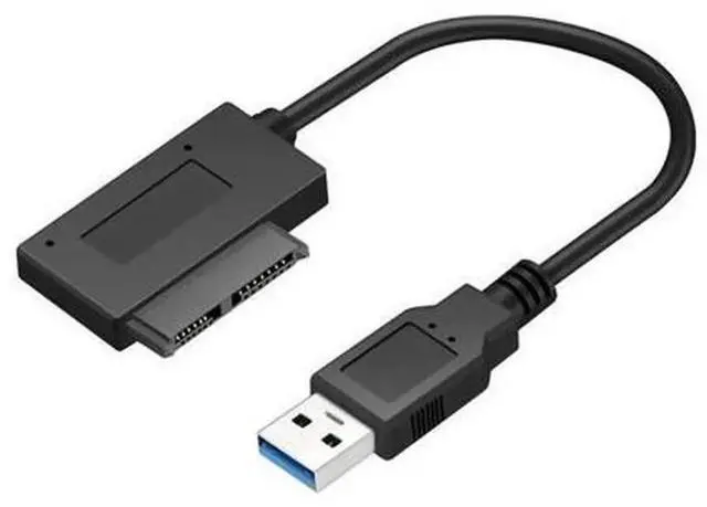 Main image of USB 3.0 to Slimline SATA 7+6 13Pin Adapter Cable, USB to 13Pin Slim SATA Converter Cord, External Connection Cable for Notebook Optical Drive, DVD CD-ROM, Slim Internal Hard Drive