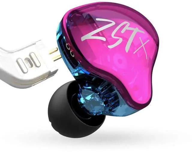 Alt view image 6 of 6 - ZST X In Ear Monitor Earphones, 1BA 1DD Dual Driver Wired HiFi Earbuds, Ergonomic Gaming Headphones with 2 Pin Detachable Cable, Suitable for Audiophiles, Singers and DJs
