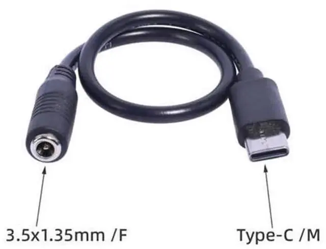 Main image of USB Type-C Male to DC 3.5x1.35mm Female Power Adapter, PD USB-C to 3.5*1.35mm DC Jack Converter for Charging Electronic Devices