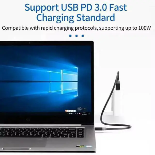 Alt view image 2 of 5 - Thunderbolt3 Kable 100W 5A Fast Charging USB Type C to Type C Data Cables 4K Support USB4 40Gbps Thunderbolt 3 Cable 1M