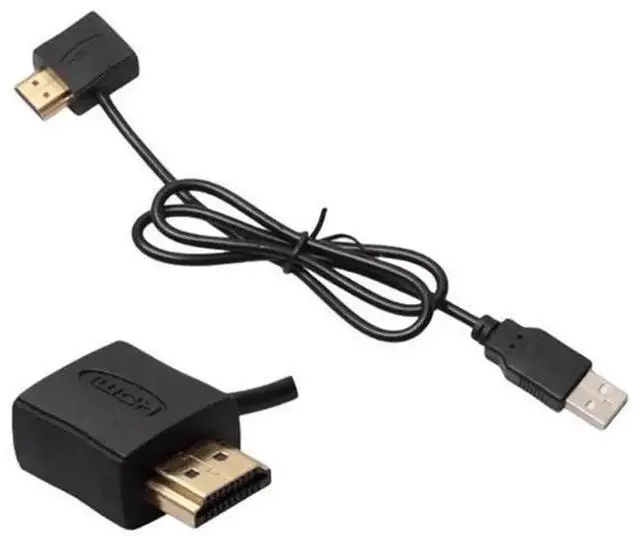 Alt view image 3 of 6 - Car USB to HDMI Fast Charging Cable, USB Male to HDMI Male & Female Conversion Power Cord, Only for Vehicle Charging, 50CM Length