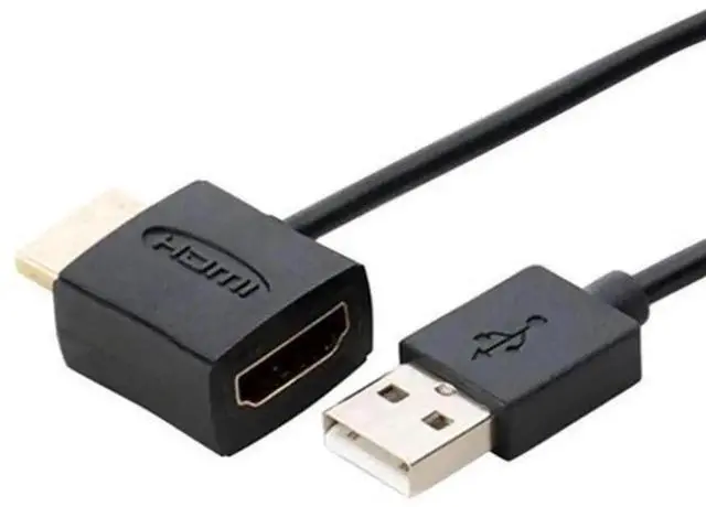 Main image of Car USB to HDMI Fast Charging Cable, USB Male to HDMI Male & Female Conversion Power Cord, Only for Vehicle Charging, 50CM Length