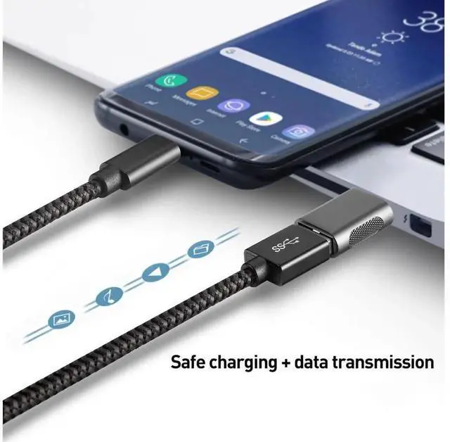 Alt view image 2 of 7 - 2 Pack USB 3.0 Male to Type C Female Adapter, OTG USB-C Converter for Charger, Laptop, Hard Drive, USB-C Headphones, Flash Drive