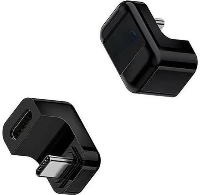 Main image of 180 Degree USB C Angled Adapter, 40Gbps USB-C to USB-C Connector, 140W PD Fast Charge, 8K@60Hz Video Output, Compatible with Laptop Phone Tablet, 2 Pack