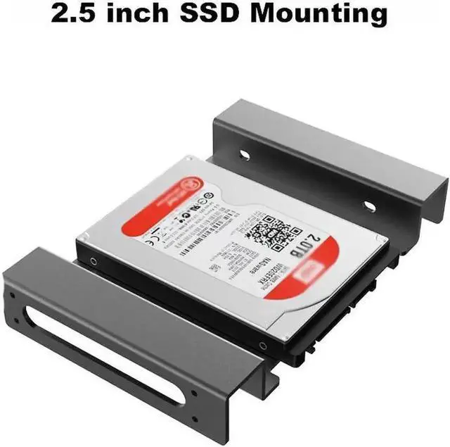 Alt view image 5 of 6 - 2.5/3.5" HDD SSD to 5.25" Drive Bay Adapter Bracket, Aluminum Computer Case Front Bay Mounting Kit, 5.25 Inch Bay to 3.5/2.5 SATA IDE Hard Drive Mount Tray