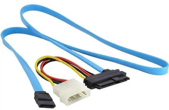Main image of 2.3ft SFF-8482 SAS to SATA Adapter Cable, SAS Hard Drive to Motherboard SATA Port Converter with 7 Inch Molex 4Pin Power Cable