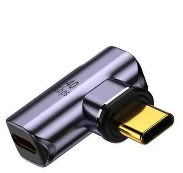 Alt view image 2 of 6 - USB4 Thunderbolt 3 Magnetic USB-C Adapter, 270 Degree Rotatable Type-C Magnet Connector, 40Gbps Data Transfer, 100W PD Fast Charging, 8K@60Hz Video Output