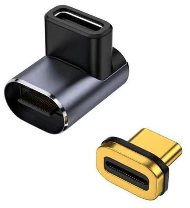 Alt view image 3 of 6 - USB4 Thunderbolt 3 Magnetic USB-C Adapter, 270 Degree Rotatable Type-C Magnet Connector, 40Gbps Data Transfer, 100W PD Fast Charging, 8K@60Hz Video Output