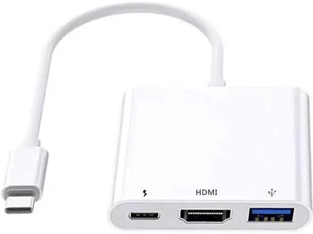 Main image of USB-C Digital AV Multiport Adapter for iPhone 15, 4K HDMI Output + USB-C Charging Port, Type-C Multiport AV Converter Compatible with MacBook Pro, iPad Air and USB-C Devices