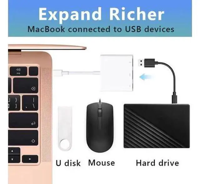 Alt view image 5 of 6 - USB-C Digital AV Multiport Adapter for iPhone 15, 4K HDMI Output + USB-C Charging Port, Type-C Multiport AV Converter Compatible with MacBook Pro, iPad Air and USB-C Devices