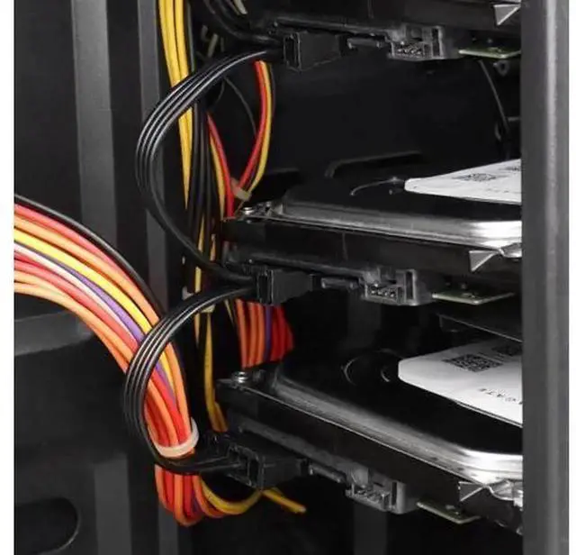 Alt view image 4 of 7 - LP4 4 Pin IDE to SATA Power Splitter Cable, 1 LP4 to 6 x 15 Pin SATA Power Adapter Converter Cable for PC Server HDD SSD Hard Drives
