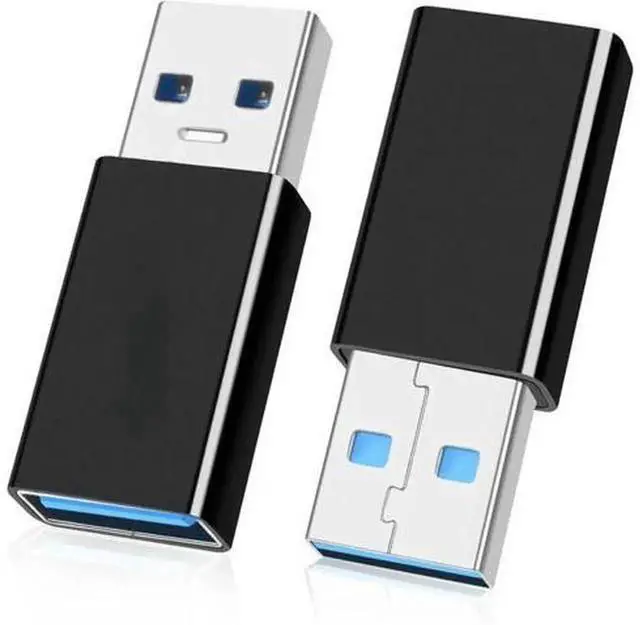 Main image of 2 Pack USB 3.0 OTG Adapter, USB A Male to USB A Female Connector, High Speed USB A to A Extension Adapter for Data Transfer, USB3.0 Expansion Coupler for Laptop, PC, USB Flash Drives