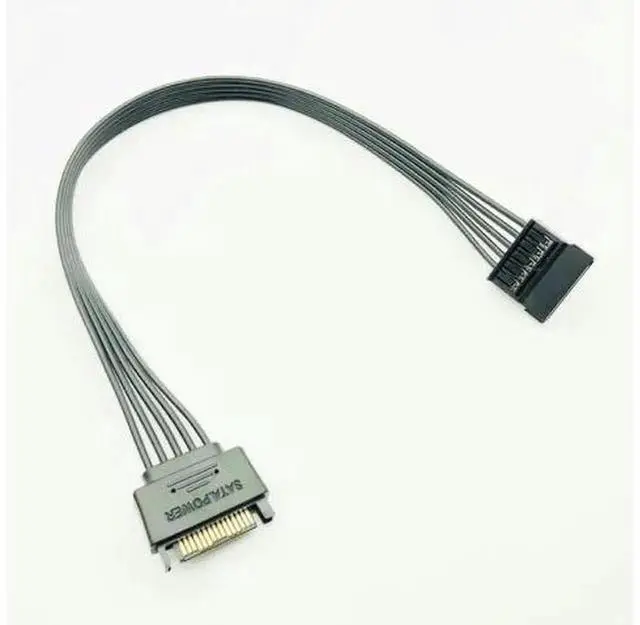 Main image of OIAGLH 30CM Black Single Sleeved SATA 15Pin Male to Female Power Extension Cable, SATA Power Extension Cord for HDD, SSD, Hard Drive, Desktop PC Internal Power Supply Connection