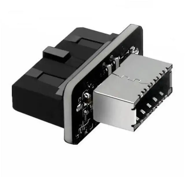 Main image of USB 3.1 Gen2 19Pin Header to USB 3.1 Type-E Adapter, 19Pin Motherboard Header to 20Pin A-Key Converter for USB-C Front Panel Chassis Bracket, PC Internal Type-C Port Conversion
