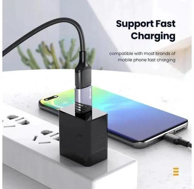 Alt view image 2 of 5 - USB A to USB C Adapter, 3A Fast Charging & OTG Converter, USB Type-C Female to USB Male Connector, Support OTG Data Sync for MacBook, Poco, Android Smartphones and USB Peripherals