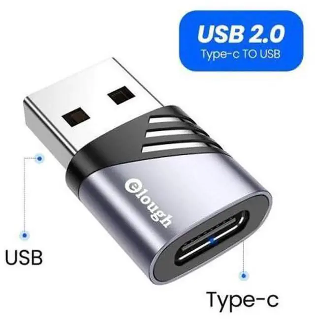 Main image of USB A to USB C Adapter, 3A Fast Charging & OTG Converter, USB Type-C Female to USB Male Connector, Support OTG Data Sync for MacBook, Poco, Android Smartphones and USB Peripherals