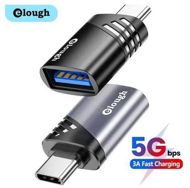 Alt view image 4 of 5 - USB A to USB C Adapter, 3A Fast Charging & OTG Converter, USB Type-C Female to USB Male Connector, Support OTG Data Sync for MacBook, Poco, Android Smartphones and USB Peripherals