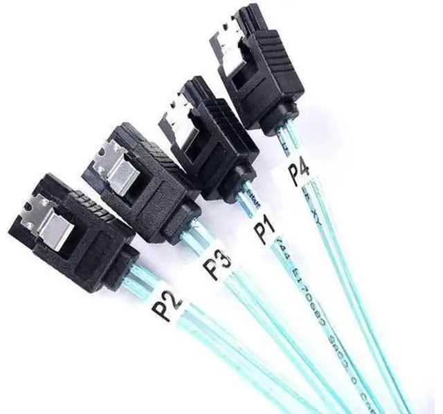 Alt view image 3 of 6 - 1M Mini SAS to SATA Forward Breakout Cable, SFF-8087 to SATA Cable, SFF8087 Mini-SAS RAID Controller to SATA Hard Drive SSD Cable, 3.3FT