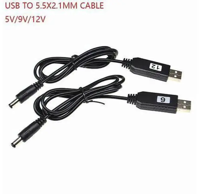 Alt view image 3 of 5 - USB to DC Step Up Power Booster Cable, DC 5V to 9V/12V Voltage Boost Converter Cable with 5.5x2.1mm DC Male Plug, USB Power Rise Module Cord