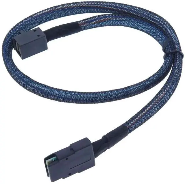 Alt view image 2 of 4 - 3.3FT Internal Mini SAS 4i SFF-8087 to Mini SAS HD SFF-8643 Cable, Server Internal SAS Cable for Host Controllers & Storage Devices