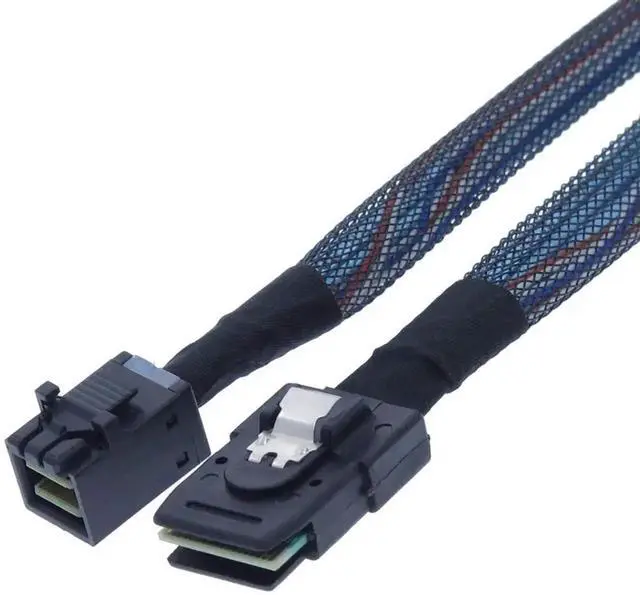 Alt view image 3 of 4 - 3.3FT Internal Mini SAS 4i SFF-8087 to Mini SAS HD SFF-8643 Cable, Server Internal SAS Cable for Host Controllers & Storage Devices