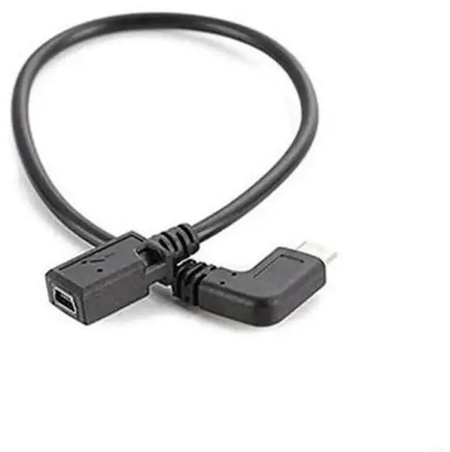 Main image of 90 Degree Mini USB Female to USB Type-C Male Adapter, Right Angle USB-C Male to Mini USB Female Converter Connector