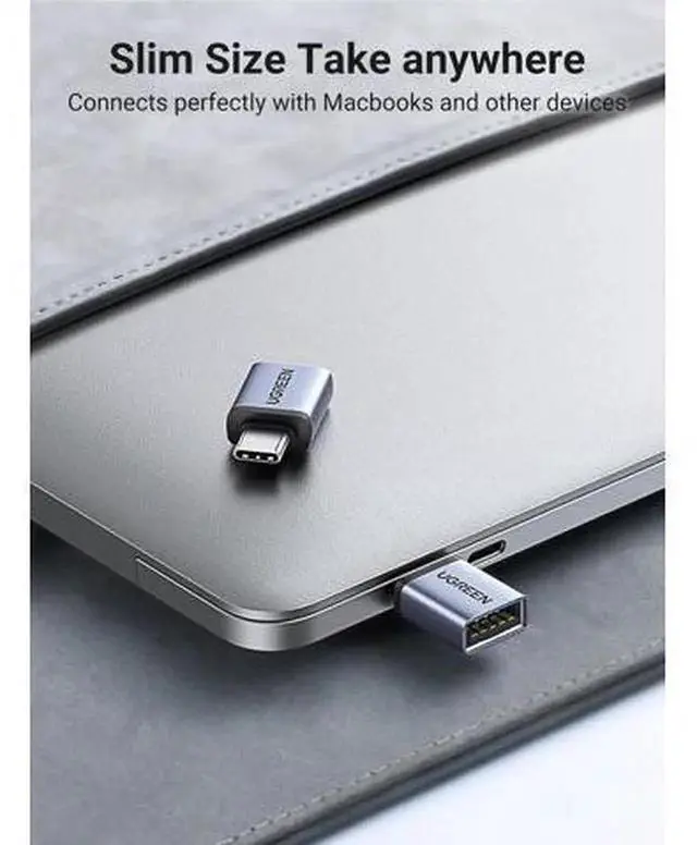 Alt view image 3 of 7 - 2 Pack USB to USB C Adapter 10Gbps, USB-A to USB-C Female Converter, Thunderbolt 3/4 Compatible, Space Gray USB Type C Adapter for iPhone 16/15 Pro, MacBook Pro/Air, iPad Pro