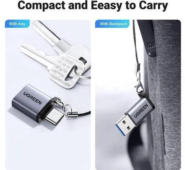 Alt view image 4 of 7 - 2 Pack USB-A Male to USB-C Female Adapter 10Gbps, Thunderbolt Compatible USB Type A to USB C Converter for Charging & Data Sync, Fits iPhone 16/15, MacBook, iPad, Samsung Galaxy, MagSafe Watch 9/8