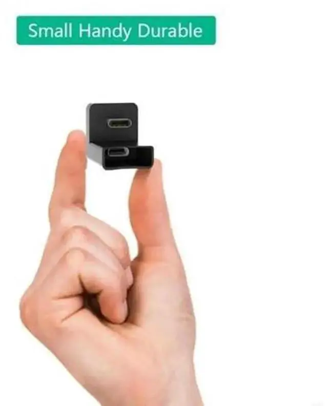 Alt view image 4 of 4 - 90 Degree USB C Male to USB C Female Adapter, Right Angle USB Type-C Extension Connector, Compact USB-C Angled Adapter for Laptops, Tablets, Smart Phones and Other USB-C Enabled Devices