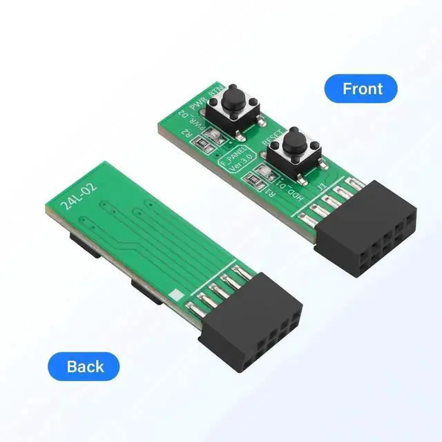 Alt view image 6 of 6 - 9Pin Power Reset Switch Test Adapter Board for Desktop PC Motherboard, Manual Power ON/Off & Reset Control Module for Mainboard Debugging and Testing