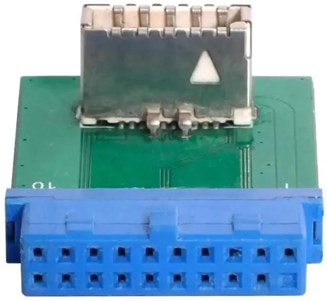 Alt view image 2 of 7 - USB 3.1 Front Panel Key-B Type-E to USB3.0 20Pin Header Male Extension Adapter, Type-E to 20Pin Mainboard Converter for PC Motherboard Front Panel Connection