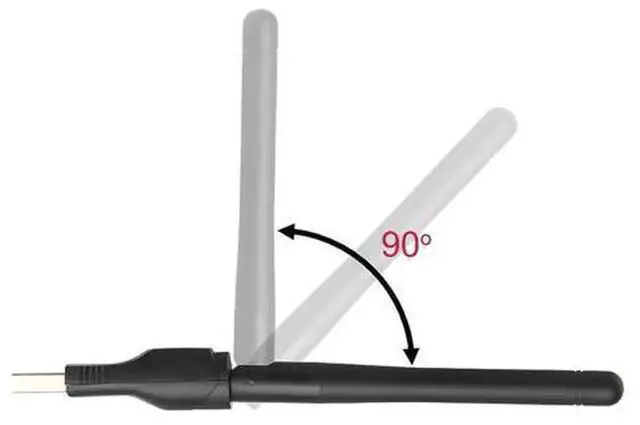 Alt view image 4 of 5 - 150Mbps USB 2.0 WiFi Wireless Network Adapter with Rotatable Antenna, MT7601 Chip 802.11 b/g/n USB WiFi Dongle, Portable Wireless LAN Network Card for Desktop Laptop PC