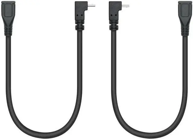 Main image of 9 Inch Micro USB Extension Cable, 90 Degree Up & Down Angled Micro USB Male to Female Cord, Support Charging & Data Sync, Micro USB Extender for Phone, Tablet, MP3 and Micro USB Devices, 1 Pair