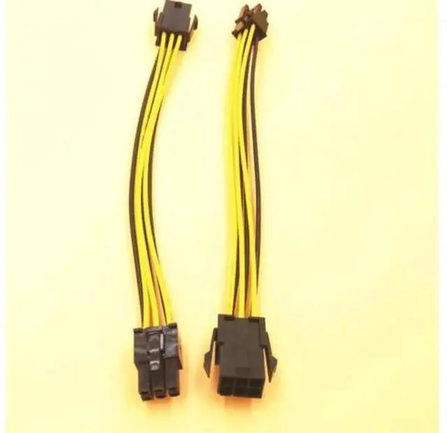 Alt view image 2 of 3 - PCIe 6Pin Male to 6Pin Female Graphics Card Power Extension Cable, PCI-E 6Pin Power Supply Adapter Cord, Stable Power Extension Wire for GPU, Desktop PC Hardware Upgrade and Mining Rig Equipment