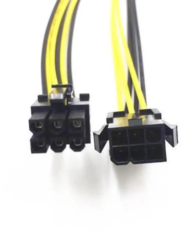 Alt view image 3 of 3 - PCIe 6Pin Male to 6Pin Female Graphics Card Power Extension Cable, PCI-E 6Pin Power Supply Adapter Cord, Stable Power Extension Wire for GPU, Desktop PC Hardware Upgrade and Mining Rig Equipment