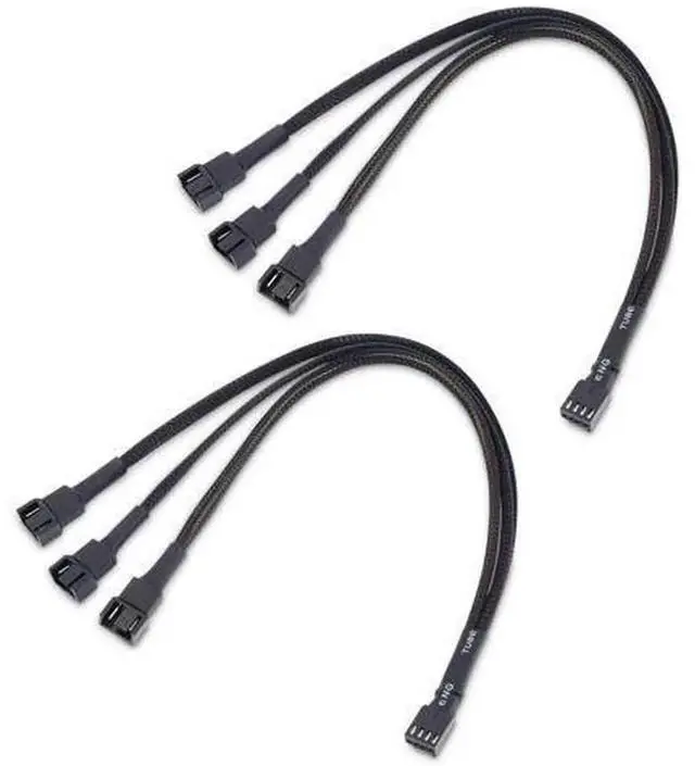Main image of Cable Matters 3-Way 4 Pin PWM Fan Splitter Cable, 12 Inches 1 Male to 3 Female PC Fan Converter Cord, Internal Motherboard Fan Extension Wire for Computer Chassis Cooling Fan Expansion, 2 Pack