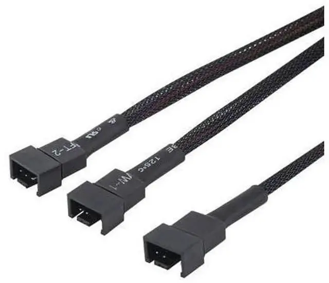 Alt view image 2 of 7 - Cable Matters 3-Way 4 Pin PWM Fan Splitter Cable, 12 Inches 1 Male to 3 Female PC Fan Converter Cord, Internal Motherboard Fan Extension Wire for Computer Chassis Cooling Fan Expansion, 2 Pack