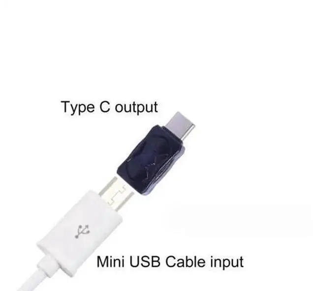 Alt view image 2 of 4 - Type C Male to Mini USB Female Adapter, USB-C to Mini USB Connector, Support Charging & Data Sync, Compact Converter for Laptops, Mobile Phones, Digital Cameras and Old Mini USB Devices