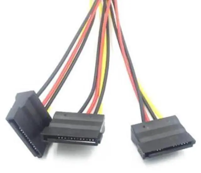 Main image of 4Pin IDE Power Splitter Cable, 4Pin IDE Male 1 to 3 Female Ports Power Extension Cable, Computer PSU IDE Molex Power Supply Splitter Cable for PC Hardware Connection